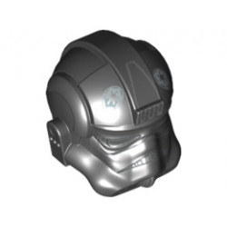 Minifigure, Headgear Helmet SW Stormtrooper Type 2, TIE Fighter Pilot Pattern: {черен}