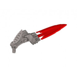 Hero Factory Weapon - Fire Shooter with Flexible Red Blade Pattern : {сребърно метален}