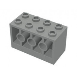 Brick, Modified 2 x 4 x 2 with Holes on Sides: {сив}