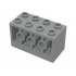 Brick, Modified 2 x 4 x 2 with Holes on Sides: {сив}