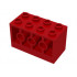 Brick, Modified 2 x 4 x 2 with Holes on Sides: {ярко червен}