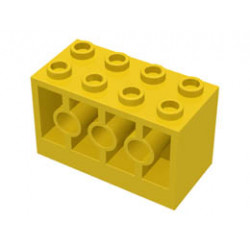 Brick, Modified 2 x 4 x 2 with Holes on Sides: {ярко жълт}