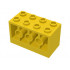 Brick, Modified 2 x 4 x 2 with Holes on Sides: {ярко жълт}