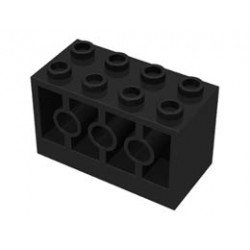 Brick, Modified 2 x 4 x 2 with Holes on Sides: {черен}