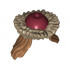 Minifigure, Hair Combo, Hair with Hat, Long with Dark Red Cap and Dark Tan Fur Brim Pattern: {умерен нуга}