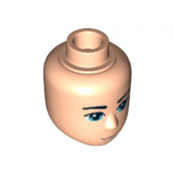 Mini Doll, Head Friends Male Large with Blue Eyes, Black Eyebrows Pattern (Disney Princess Eric): {светло нуга}