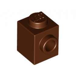 Тухличка 1х1 с 1 стъд : {червеникаво-кафяв}