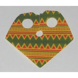 Minifigure, Poncho Half Cloth with Green and Red Mexican Print Pattern: {ярко жълт}