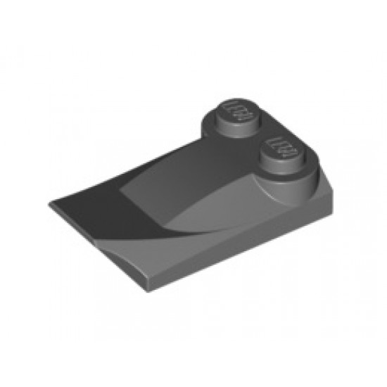 Плочка с извивки 2х3½ : {тъмно каменно сив}