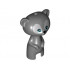 Bear, Brave, Cub, Standing with Medium Azure Eyes, Black Nose and Light Bluish Gray Fur Pattern: {тъмно каменно сив}