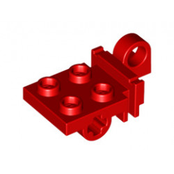 Plate, Modified 2 x 2 with Pin Hole on Side and Axle Hole on Bottom: {ярко червен}