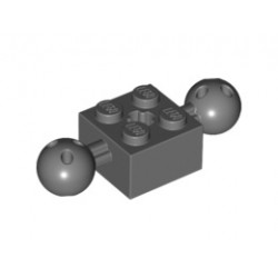 Тухличка 2X2 с топче O 10.2: {тъмно каменно сив}