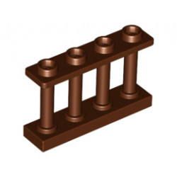 Ограда 1X4x2 с 4 пъпки: {червеникаво-кафяв}