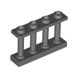 Ограда 1X4x2 с 4 стъда: {тъмно каменно сив}