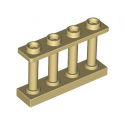Ограда 1X4x2 с 4 стъда: {тухлено жълт}