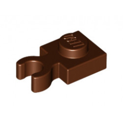 Плочка 1X1 с държач : {червеникаво-кафяв}