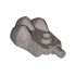 Paw with Stud on Top, Bar on Side and 3 Bar Holders on Bottom: {сребърно метален}