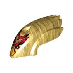 Flywheel Fairing Bird Shape with Gold Beak Fluminox Pattern (70155): {топло златист}