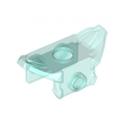 Minifigure, Armor Shoulder Pads with Front Stud and 2 Back Studs: {прозрачно светло син}