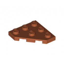 Wedge, Plate 3 x 3 Cut Corner: {тъмно оранжев}