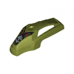 Flywheel Fairing Crocodile Streamlined Shape with Cragger Pattern (70150): {маслинено зелен}