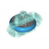 Technic Brick 3 x 6 x 2 with Metal Flywheel and Dark Azure Tire (Chima Rip Cord Base): {прозрачно светло син}