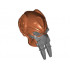 Minifigure, Head Modified SW Kel Dor with Dark Bluish Gray Mask Pattern (Plo Koon) : {тъмно оранжев}