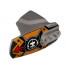 Hero Factory Armor with Ball Joint Socket - Size 5 with Red Arrows on Orange Background and Hero Factory Logo Pattern: {сребърно метален}