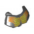 Large Figure Chest Armor Small with Yellow and Orange Cracked Muscle Lines Pattern: {черен}