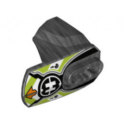 Hero Factory Armor with Ball Joint Socket - Size 4 with Orange Arrows, Lime and White Chevrons, and Hero Factory Logo Pattern: {титаниево метален}