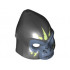 Minifigure, Headgear Mask Gorilla with Gray Face and Light Yellow Face Paint, Closed Mouth Pattern: {черен}