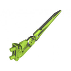 Hero Factory Weapon - Claw / Spike, Flexible with Marbled Lime Pattern: {черен}