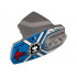 Hero Factory Armor with Ball Joint Socket - Size 5 with Red Arrows, Blue on Blue Background and Hero Factory Logo Pattern: {сребърно метален}