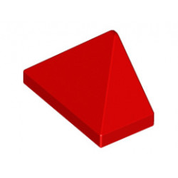 Крайна плочка ръб на покрив 1X2/45°: {ярко червен}