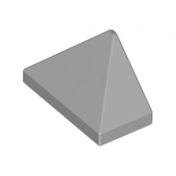Крайна плочка ръб на покрив 1X2/45°: {умерено каменно сив}