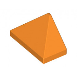 Крайна плочка ръб на покрив 1X2/45°: {ярко оранжев}
