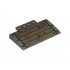 Slope, Curved 5 x 8 x 2/3 with Wood Panel Drawbridge Pattern: {тъмно каменно сив}