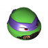Minifigure, Head Modified Ninja Turtle with Dark Purple Mask and Breathing Apparatus Pattern (Donatello): {ярко зелен}
