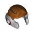 Minifigure, Headgear Helmet SW Rebel with B-wing Pilot Pattern: {умерено каменно сив}