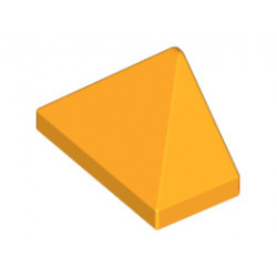 Крайна плочка ръб на покрив 1X2/45°: {огнено жълто-оранжев}