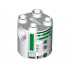 Brick, Round 2 x 2 x 2 Robot Body with Black Lines and Green Pattern (R2 Unit): {бял}