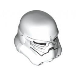 Minifigure, Headgear Helmet SW Stormtrooper, 2 Chin Holes, Dark Bluish Gray and Light Bluish Gray Pattern (Jek-14): {бял}