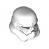 Minifigure, Headgear Helmet SW Stormtrooper, 2 Chin Holes, Dark Bluish Gray and Light Bluish Gray Pattern (Jek-14): {бял}