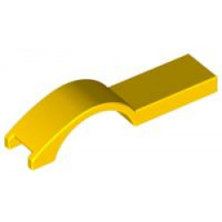 Покривна плочка с извивка 1 X 4.5 : {ярко жълт}