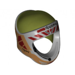 Minifigure, Headgear Helmet SW Rebel with Gray Squadron B-wing Pilot Pattern: {умерено каменно сив}