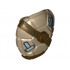 Minifigure, Turtle Shell with Stud with Dark Brown Horizontal and Diagonal Belt with Words 'Mikey was Here!' and Silver Patches Pattern : {пясъчно жълт}