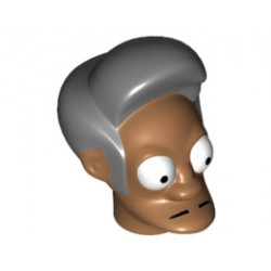 Minifigure, Head Modified Simpsons Apu Nahasapeemapetilon Pattern: {умерен нуга}