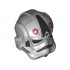 Minifigure, Headgear Helmet SW Stormtrooper Type 2, AT-AT Driver Dark Red Imperial Logo Pattern: {умерено каменно сив}
