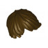Minifigure, Hair Tousled with Side Part: {тъмно кафяв}