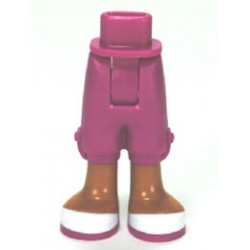 Mini Doll Friends Hips and Cropped Trousers, Medium Nougat Legs and White Shoes Pattern : {ярко червеникаво-виолетов}